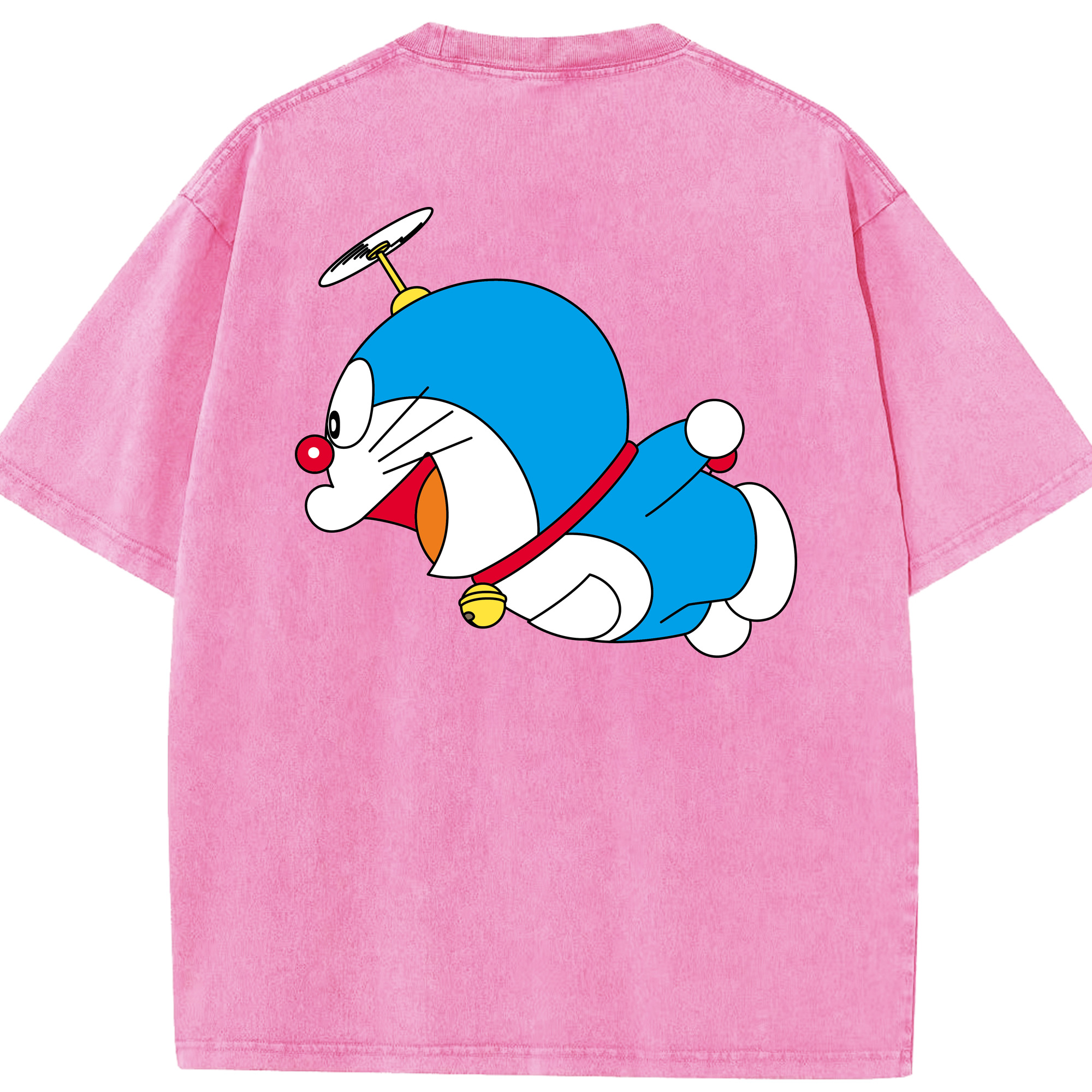 （画像用） ドラえもん Doraemon 綿100% ヴィンテージ風 半袖Tシャツ（背面プリント）